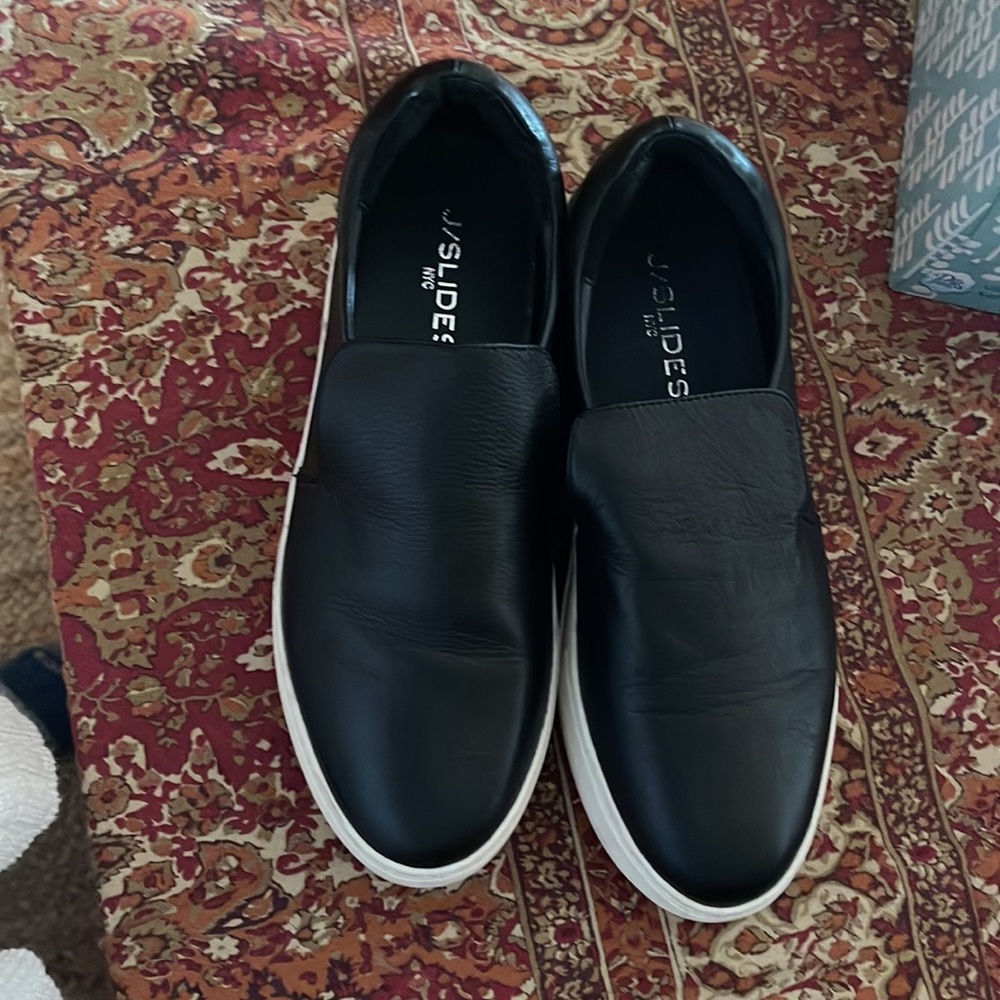 Leather Slip on Sneakers Size 8 Minimalist